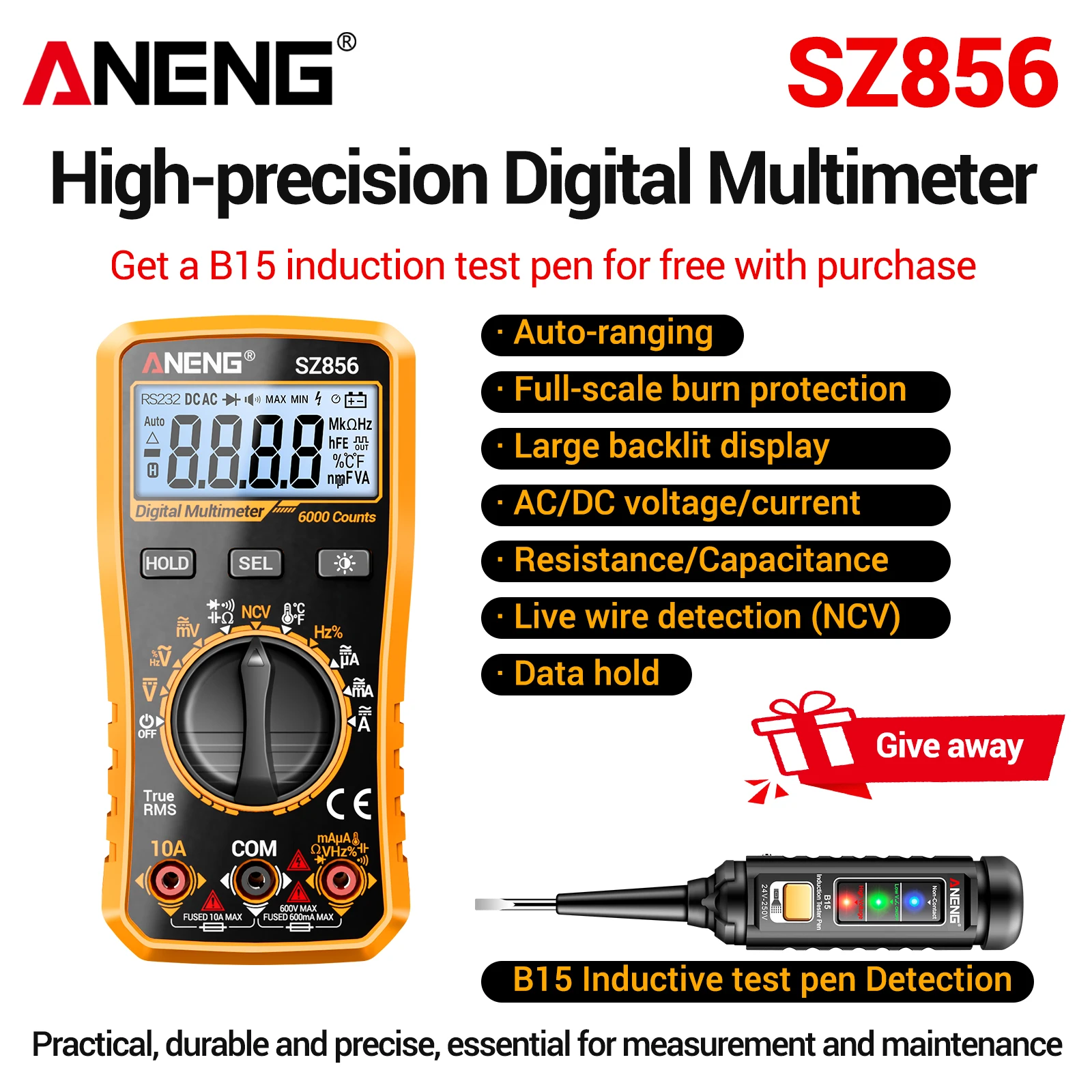 ANENG SZ856 intelligent multim - đánh giá và giá Diy Electronics Table