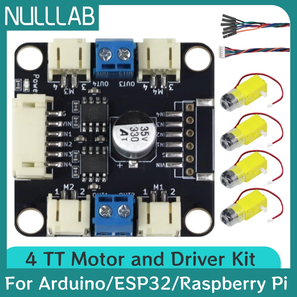 4 TT Motor and Driver Kit 4 DC - đánh giá và giá L298N Motor Driver